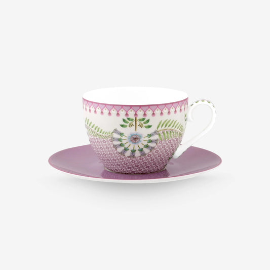 Pip Studio Lily & Lotus Mor Porselen Çay Fincanı 280 ml