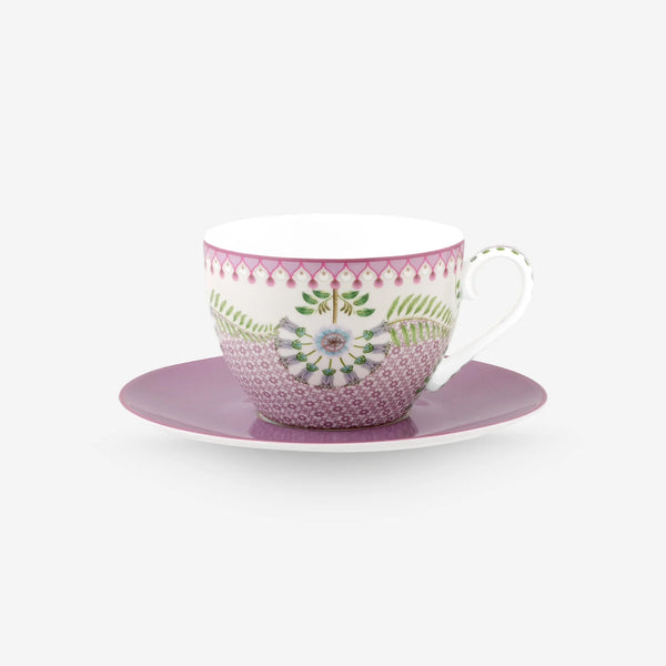 Pip Studio Lily & Lotus Mor Porselen Çay Fincanı 280 ml