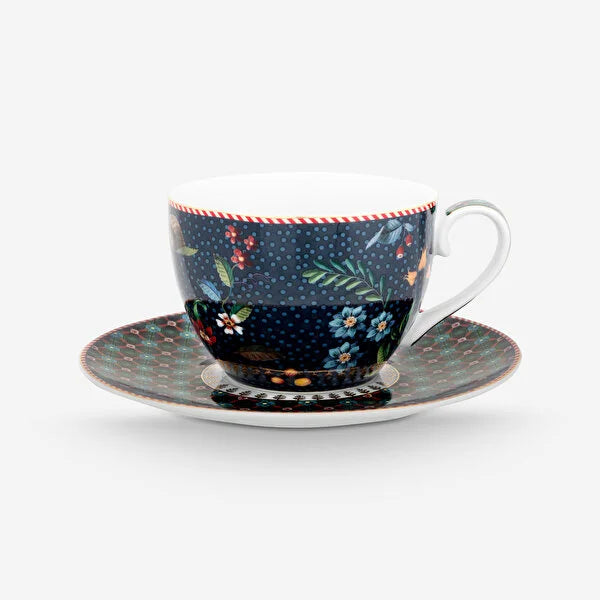 Pip Studio Berry Blues Mavi Porselen Çay Fincan Seti