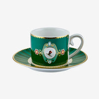 Yeşil Porselen Kahve Fincanı 90 Ml Love Birds Collection by Pip Studio