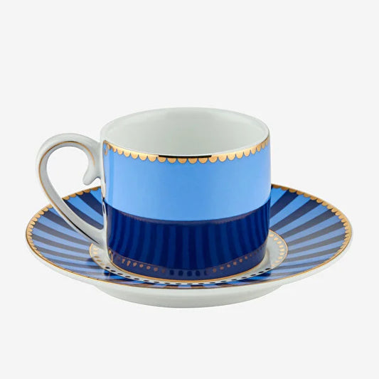 Mavi Porselen Kahve Fincanı 90 ml Love Birds Collection by Pip Studio