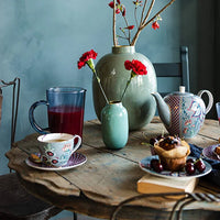 Pip Studio Flower Festival Mavi Porselen Demlik - 4