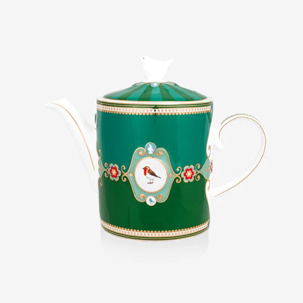 Yeşil Porselen Demlik 1300 Ml Love Birds Collection by Pip Studio