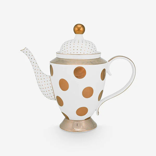 Beyaz Porselen Demlik 1200 ml Dot Delight Collection by Pip Studio