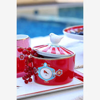 Kırmızı Porselen Şekerlik 300 Ml Love Birds Collection by Pip Studio