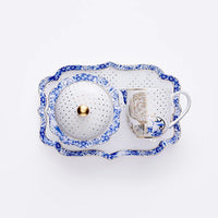 Mavi Beyaz Porselen Şekerlik 235 ml Royal White Collection by Pip Studio
