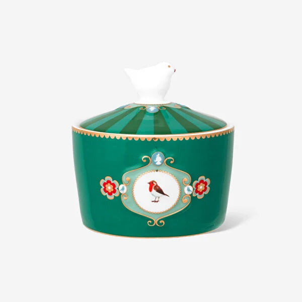Yeşil Porselen Şekerlik 300 Ml Love Birds Collection by Pip Studio
