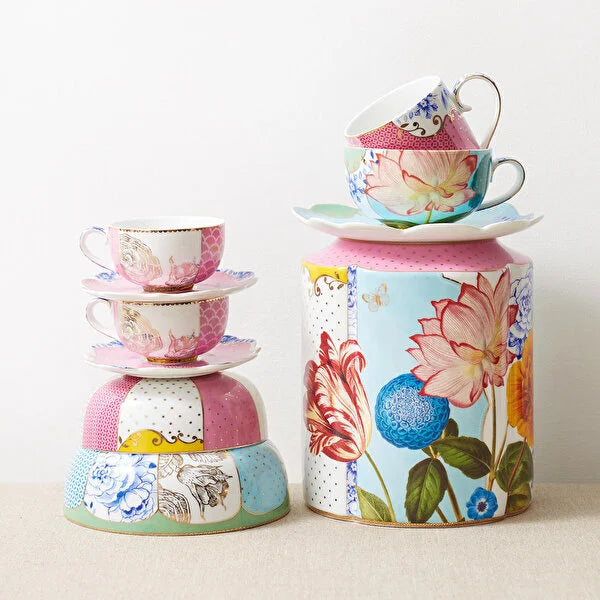 Mavi Pembe Porselen Saklama Kabı 2750 ml Royal Collection by Pip Studio