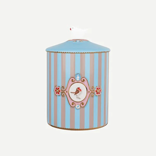 Mavi Haki Porselen Saklama Kabı 1300 ml Love Birds Collection by Pip Studio