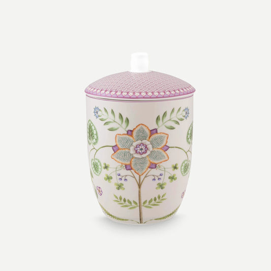 Pip Studio Lily & Lotus Mor Porselen Saklama Kabı 1500 ml