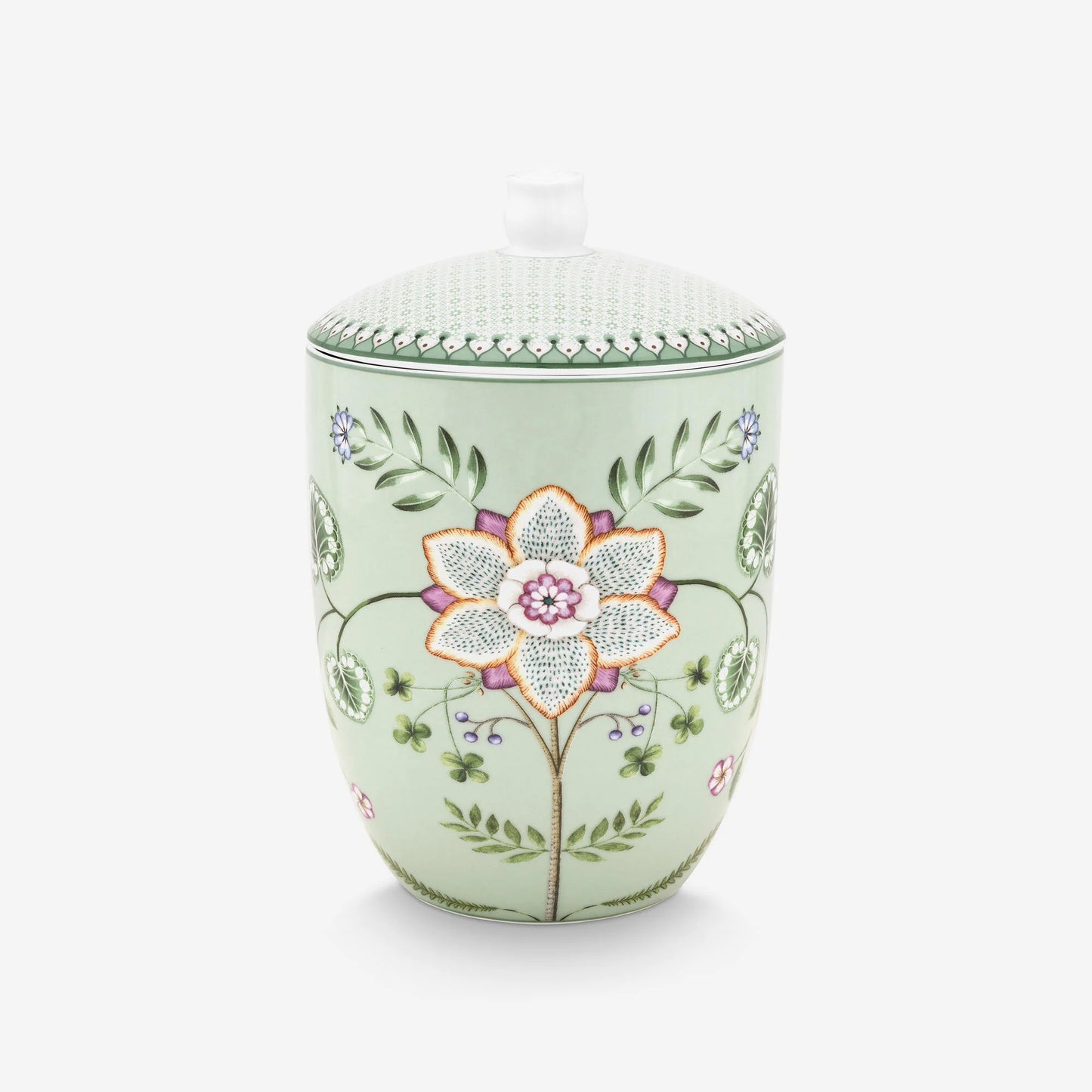 Pip Studio Lily & Lotus Yeşil Porselen Saklama Kabı 1500 ml