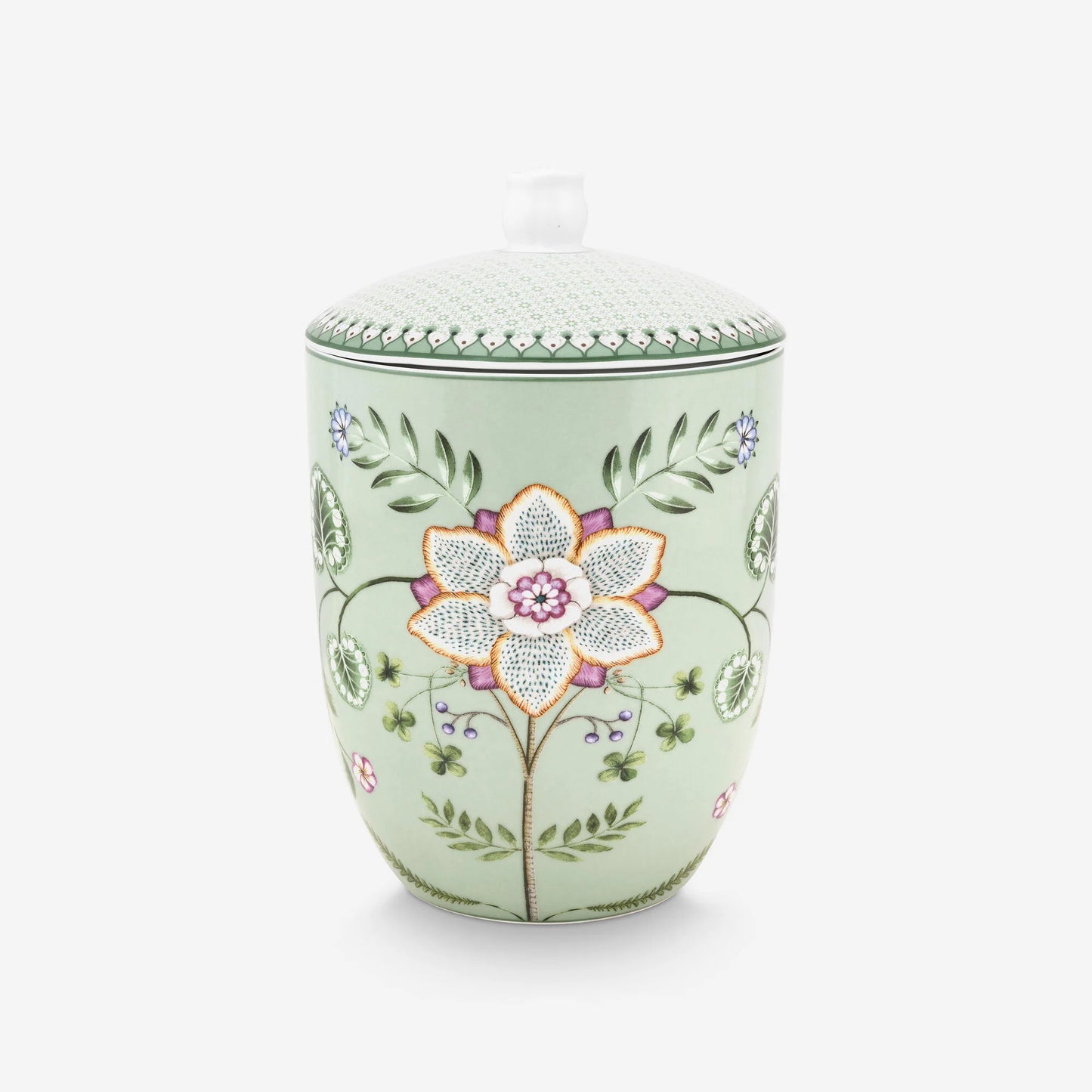 Pip Studio Lily & Lotus Yeşil Porselen Saklama Kabı 1500 ml