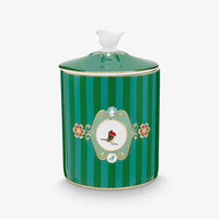 Yeşil Porselen Saklama Kabı 1300 ml Love Birds Collection by Pip Studio