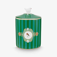 Yeşil Porselen Saklama Kabı 1300 ml Love Birds Collection by Pip Studio