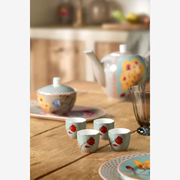 Pip Studio Fantasy Blooming Tales Mavi Porselen Yumurtalık