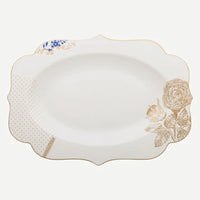 Mavi Beyaz Porselen Servis Tabağı 40 Cm Royal White Collection by Pip Studio