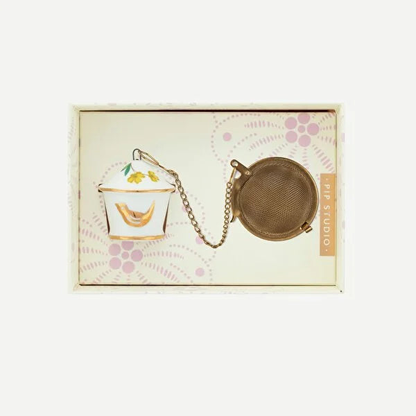 Beyaz Porselen Demleme Süzgeci 12,6 Cm Blushing Birds Collection by Pip Studio