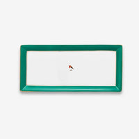Yeşil Porselen Servis Tabağı 33,3X15,5 Cm Love Birds Collection by Pip Studio