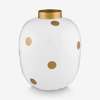 Beyaz Metal Vazo 32 Cm Dot Delight Collection by Pip Studio