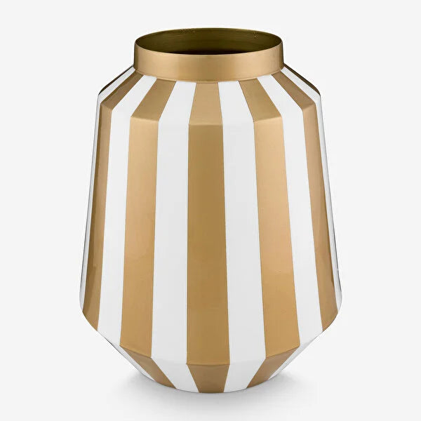 Beyaz Metal Vazo 24X29 Cm Dot Delight Collection by Pip Studio