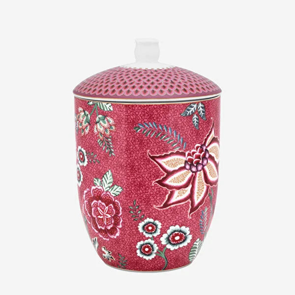 Kırmızı Porselen Saklama Kabı 1500 ml Flower Festival Collection by Pip Studio