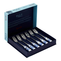 Spode Blue Italian Porselen Saplı 6'lı Tatlı Çatalı Seti