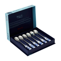 Spode Blue Italian Porselen Saplı 6'lı Çay Kaşığı Seti