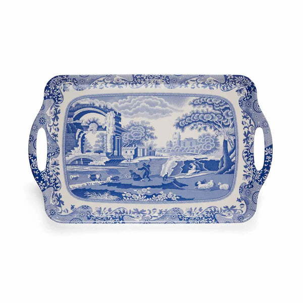 Spode Blue Italian Büyük Boy Melamin Tepsi – 48 × 30 cm