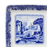 Spode Blue Italian 4'lü Kare Tabak Seti – 7,5 cm