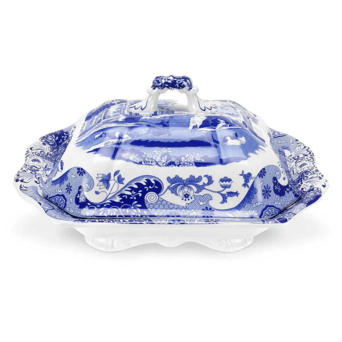 Spode Blue Italian Kapaklı Sunum Tenceresi – 30 cm