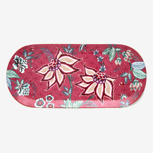 Pip Studio Flower Festival Kırmızı Porselen Servis Tabağı
