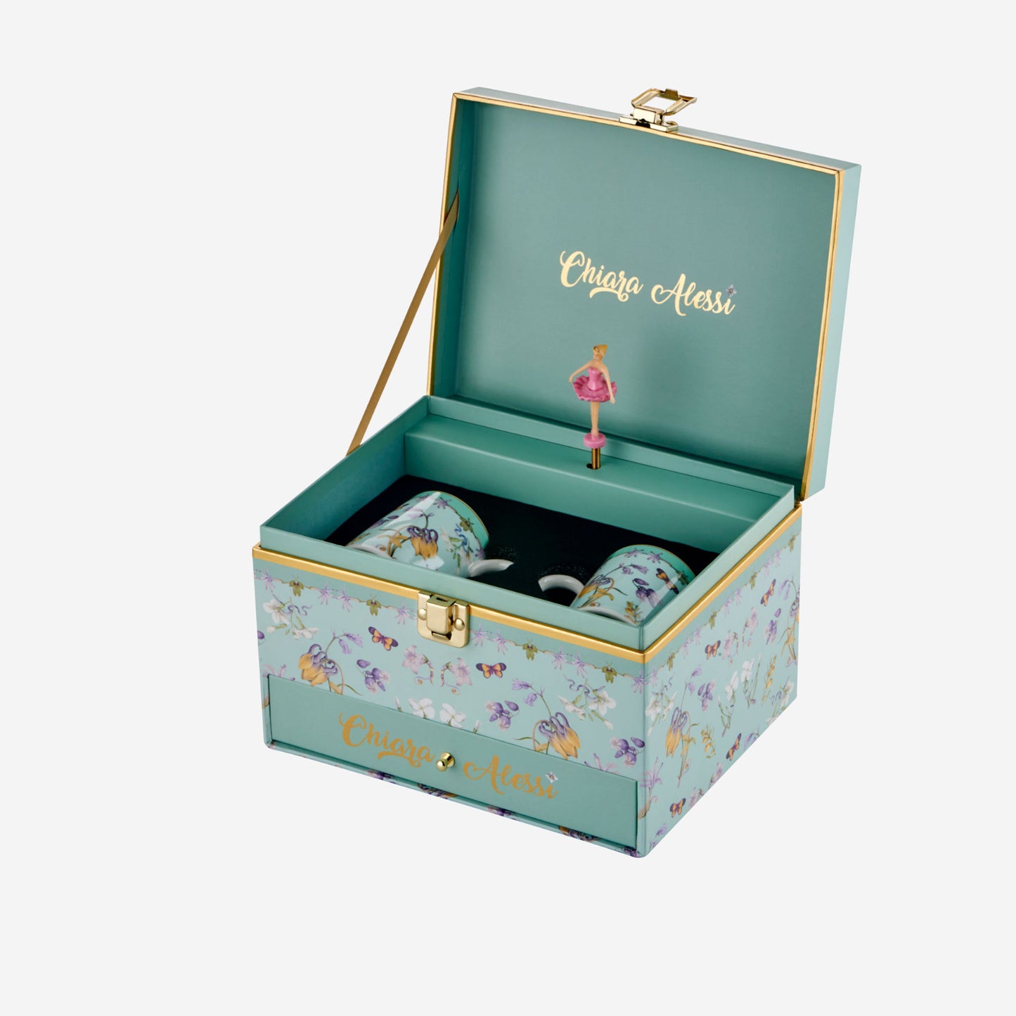 Chiara Alessi Ballerina Yeşil Porselen Kahve Fincan Seti 120 ml CAMB205AGR