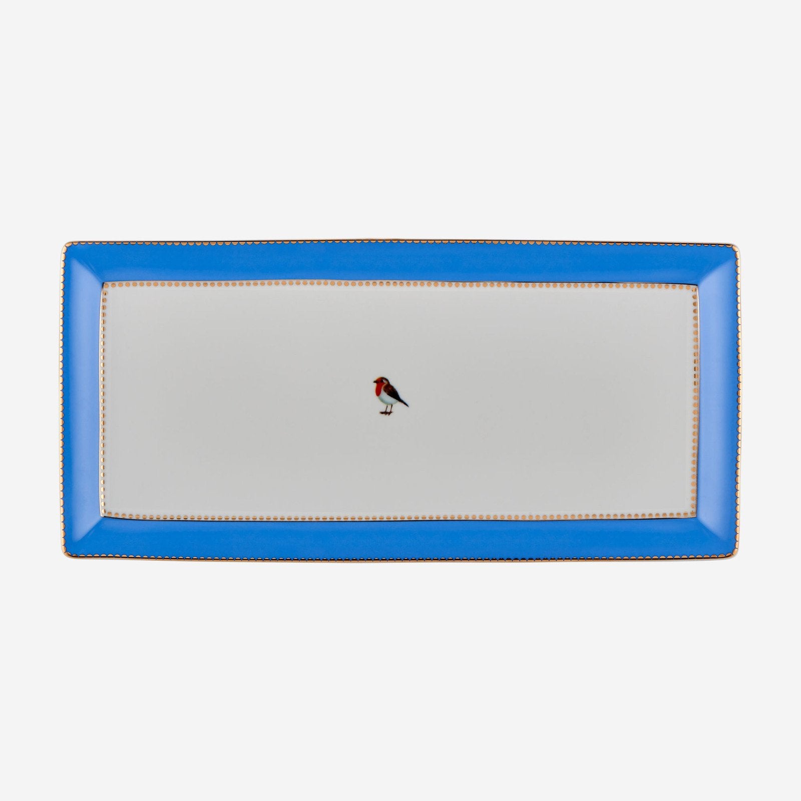 Mavi Porselen Servis Tabağı 33,3X15,5 cm Love Birds Collection by Pip Studio