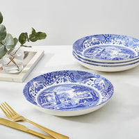 Spode Blue Italian 4'lü Makarna Tabağı Seti – 23 cm