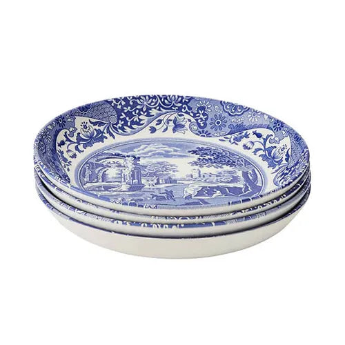 Spode Blue Italian 4'lü Makarna Tabağı Seti – 23 cm
