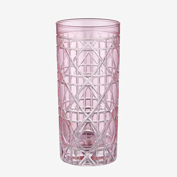 Pembe Cam Su Bardağı 485 ml Gloria Collection by Chiara Alessi