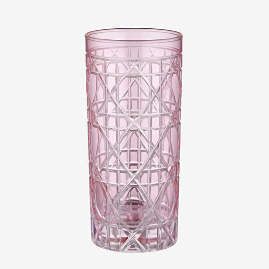 Pembe Cam Su Bardağı 485 ml Gloria Collection by Chiara Alessi
