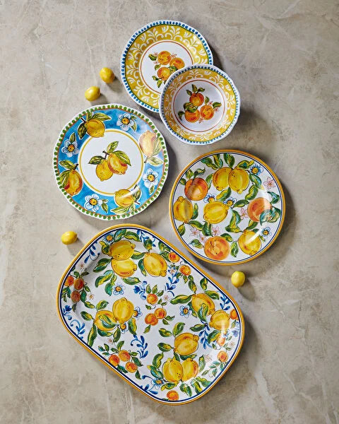 Beyaz Melamin Yemek Tabağı 28 Cm Capri Collection by Chiara Alessi