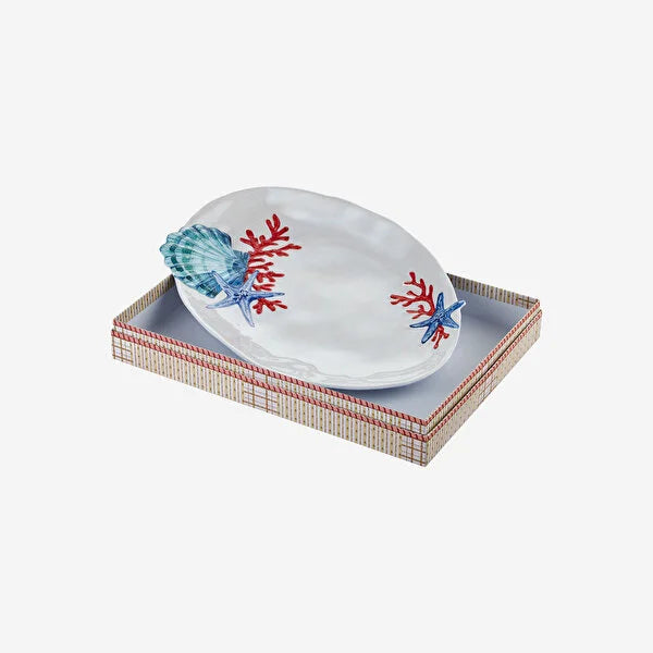Chiara Alessi Bambu Beyaz Melamin Servis Tabağı 43 cm