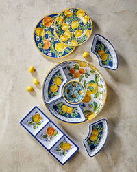 Mavi Melamin 5 Bölmeli Servis Tepsisi 39 Cm Capri Collection by Chiara Alessi