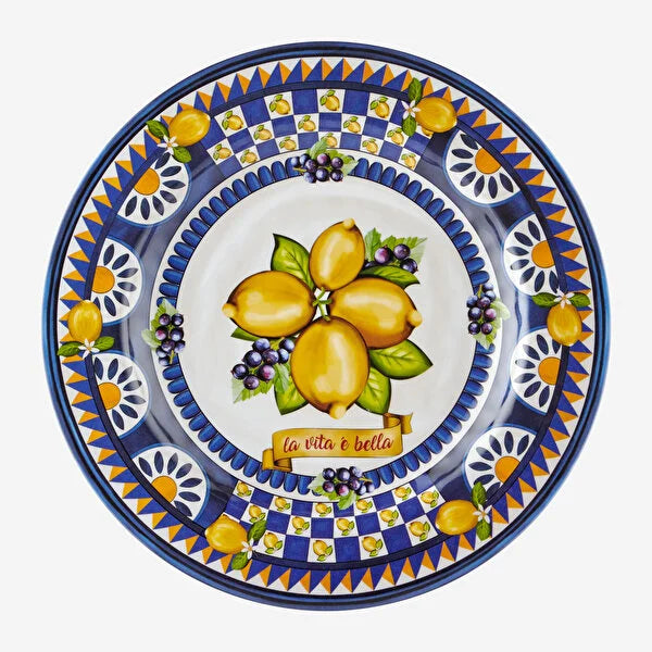 Chiara Alessi Mavi Melamin Yemek Tabağı 28 cm