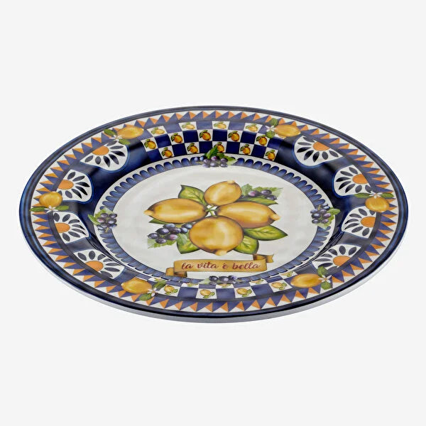 Chiara Alessi Mavi Melamin Yemek Tabağı 28 cm