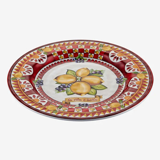 Chiara Alessi Kırmızı Melamin Yemek Tabağı 28 Cm