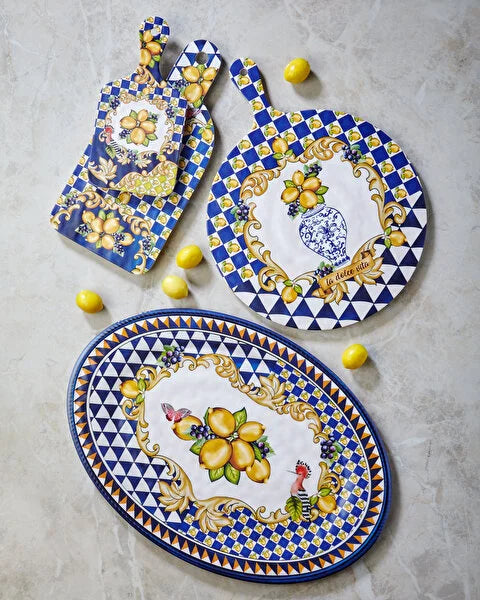 Chiara Alessi Capri Mavi Melamin Sunum Tahtası 25 cm