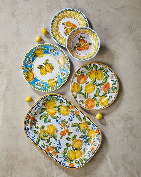 Chiara Alessi Capri Sarı Melamin Kahvaltı Tabağı 23 cm
