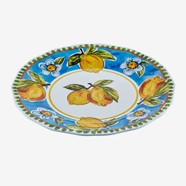 Chiara Alessi Capri Mavi Melamin Yemek Tabağı 28 cm