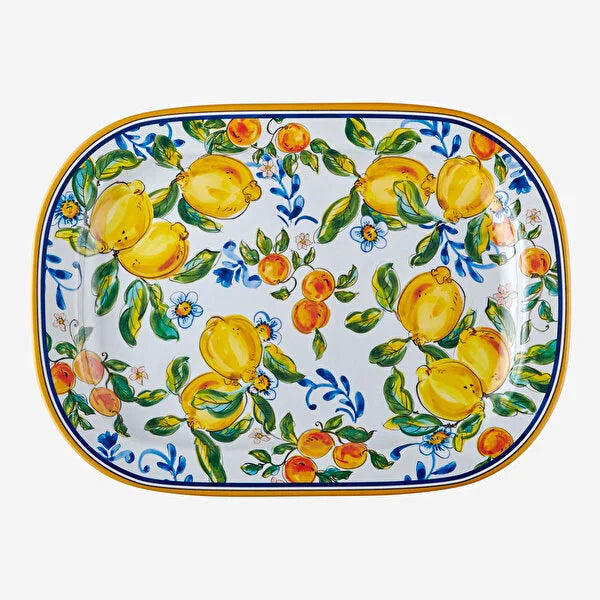 Mavi Melamin Servis Tabağı 44 Cm Capri Collection by Chiara Alessi