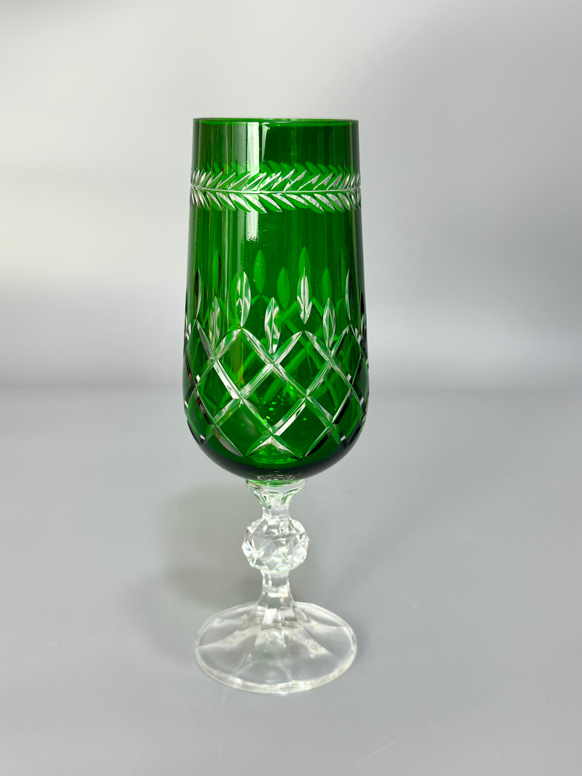 Renkli Kristal Kahve Yanı Kadeh / Yeşil