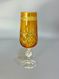 Renkli Kristal Kahve Yanı Kadeh / Amber
