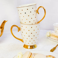 Mug Ivory Polka Gold - 4
